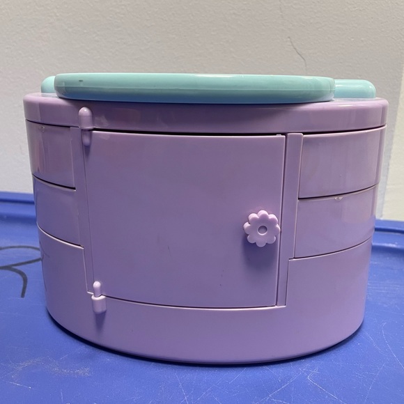 Vintage Polly Pocket Bluebird 1991 Pullout Playhouse Jewelry Box 6 dolls & dog! - Picture 5 of 10
